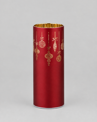 Rotating Red Laser Engraved Ornament Scene LED Cylinder