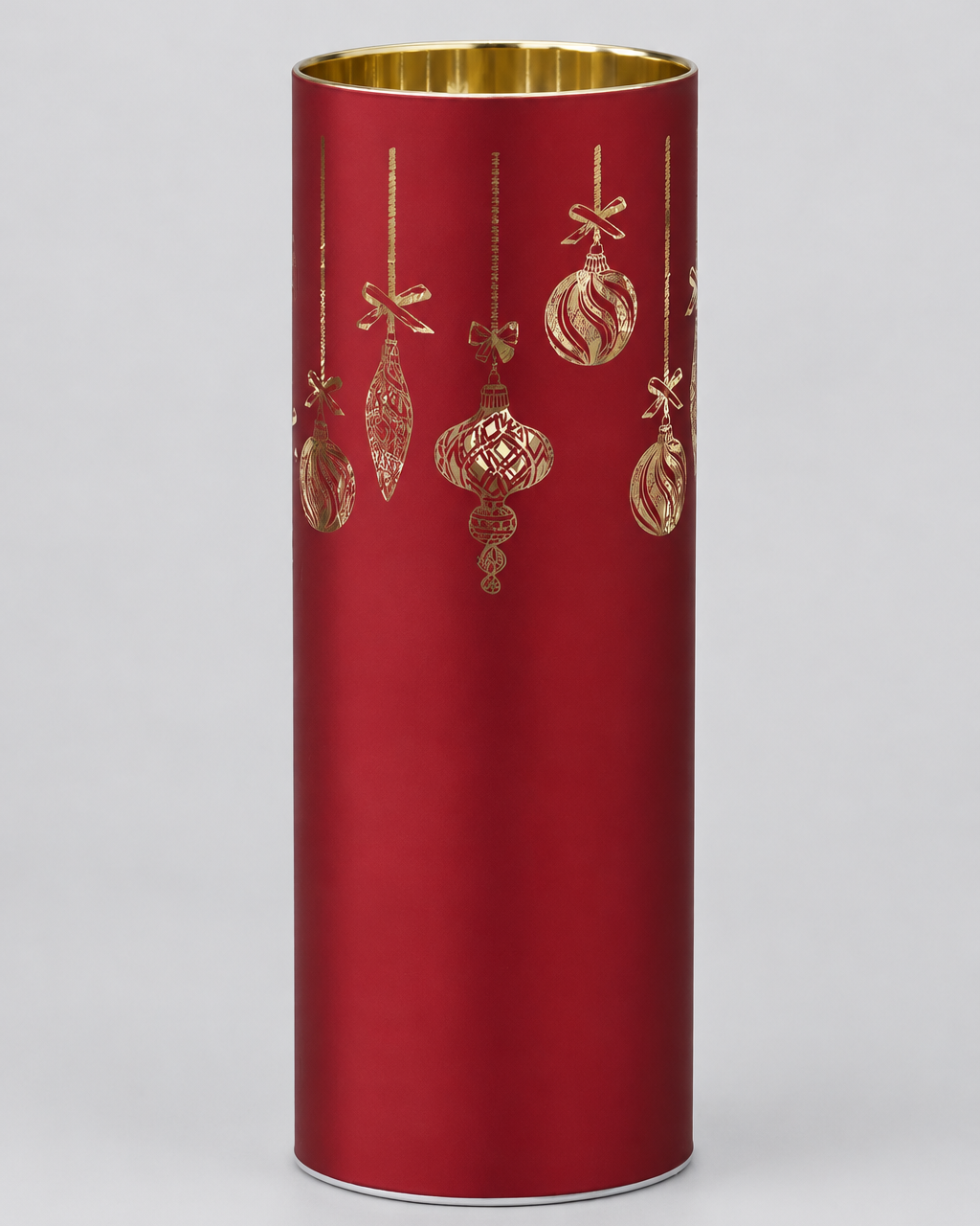 Rotating Red Laser Engraved Ornament Scene LED Cylinder