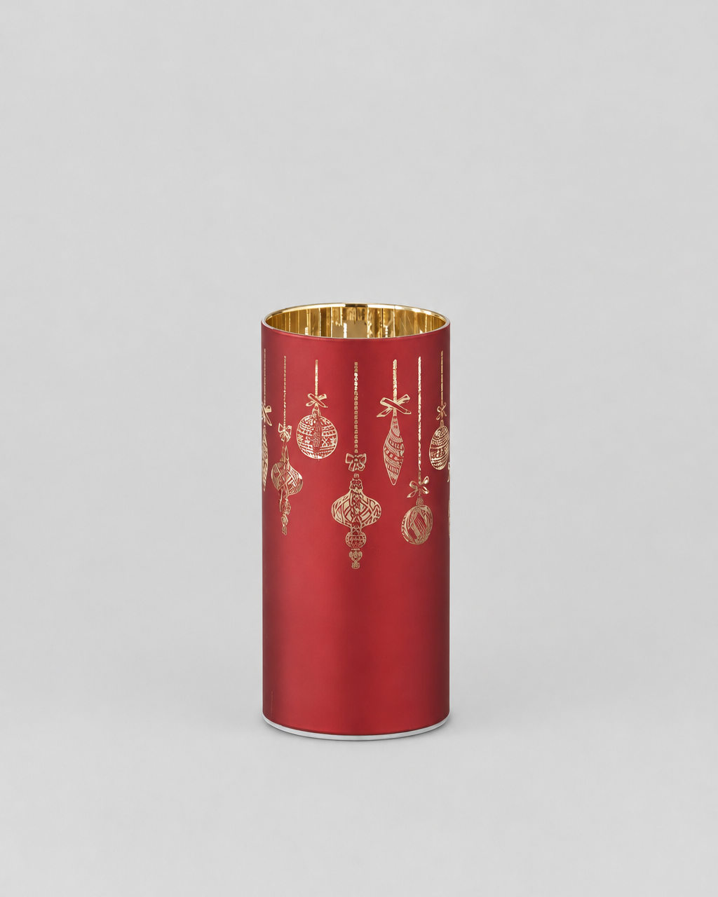 Rotating Red Laser Engraved Ornament Scene LED Cylinder