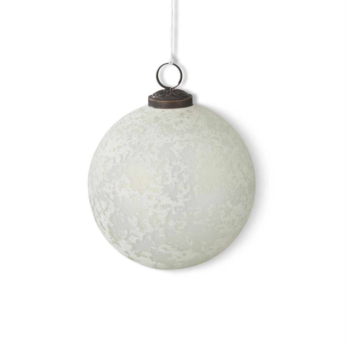 White Frosted Glass Ornament