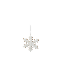 Gingerbread Snowflake Ornament With White Frosting
