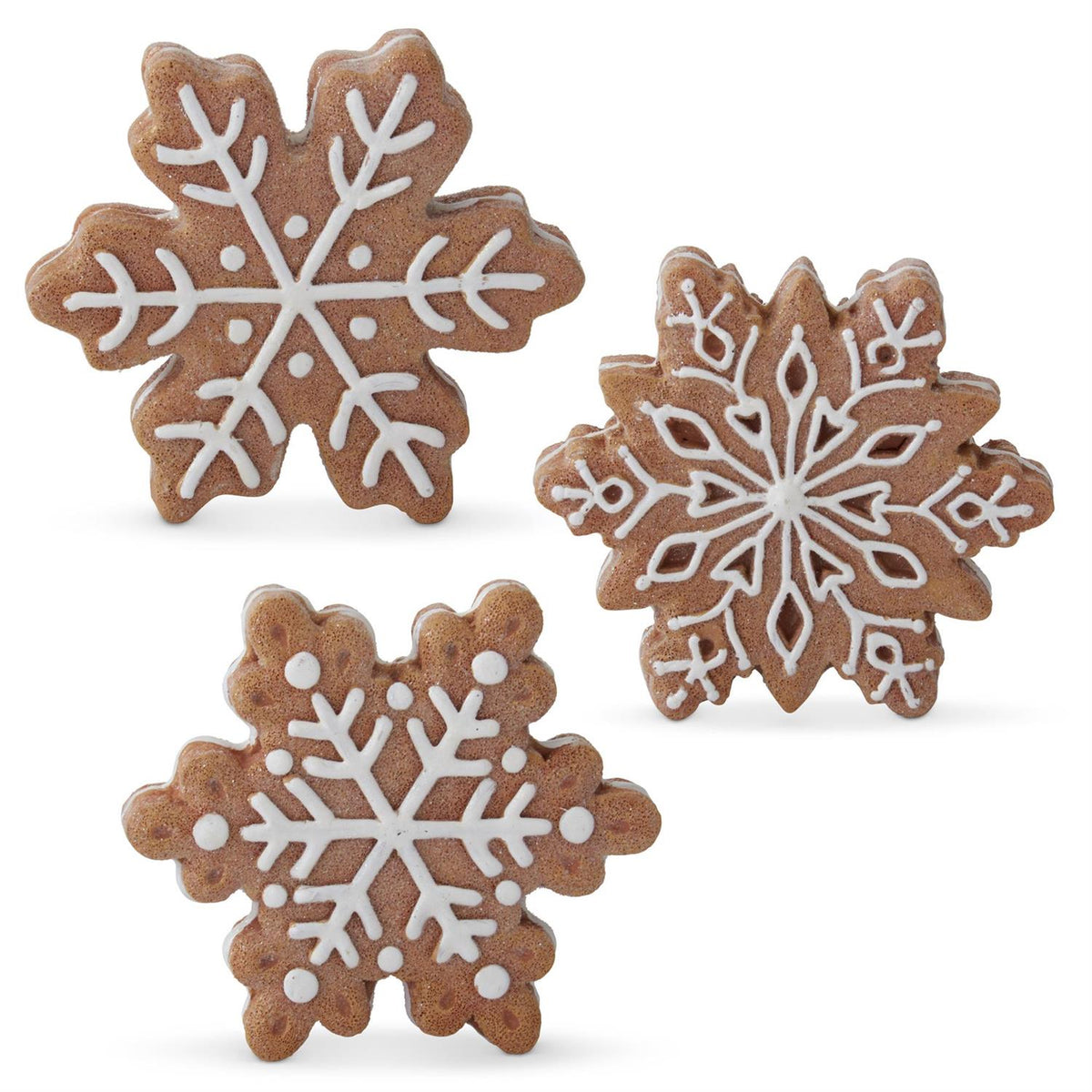 Gingerbread Snowflake Resin Cookie