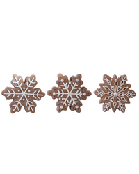 Gingerbread Snowflake Resin Cookie