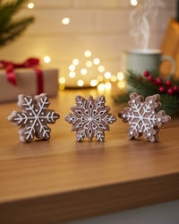 Gingerbread Snowflake Resin Cookie