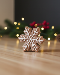 Gingerbread Snowflake Resin Cookie
