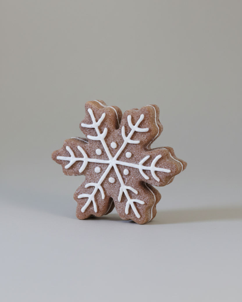 Gingerbread Snowflake Resin Cookie