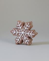 Gingerbread Snowflake Resin Cookie
