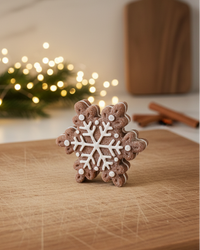 Gingerbread Snowflake Resin Cookie