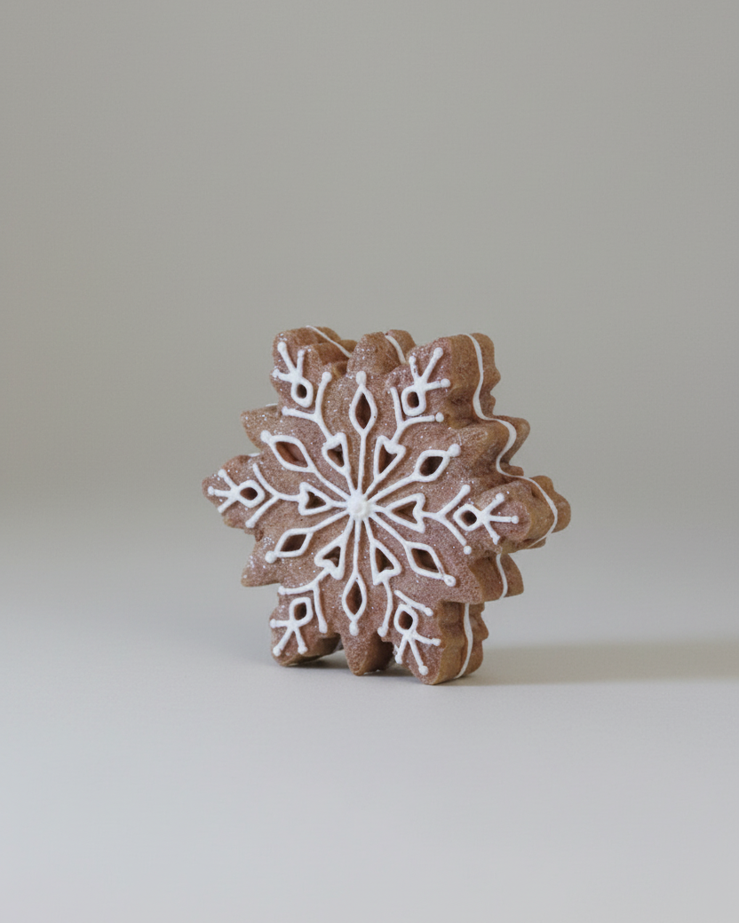 Gingerbread Snowflake Resin Cookie