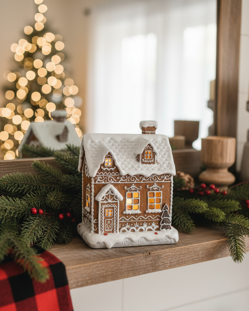 Gingerbread LED House With Timer