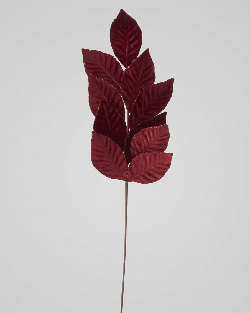 Red Velvet Leaf Stem 29"
