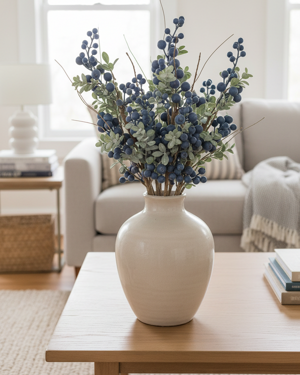 Blue Grape Berry Stem 28"