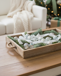 Box of 16 Mini Clear 1" Iridescent Tree Glass Ornaments