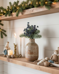 Powdered Pine With Blue Berries Bundle 18"
