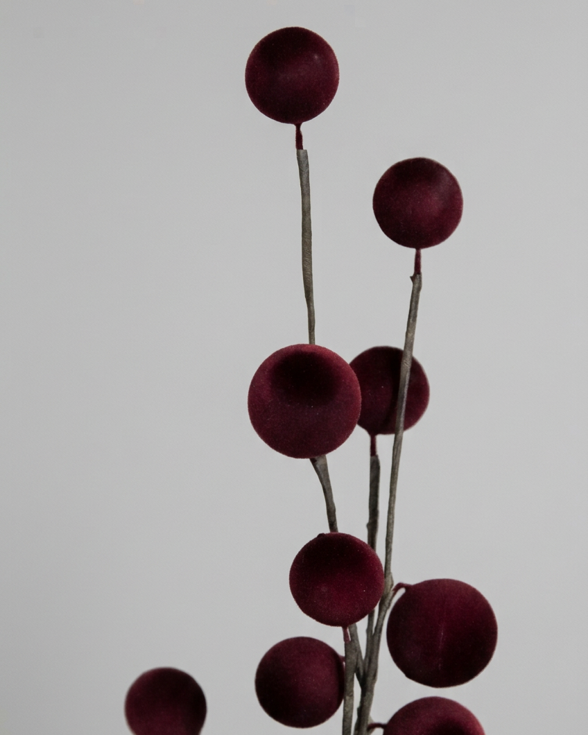 Velvet Ball Stem Burgundy 23.5"