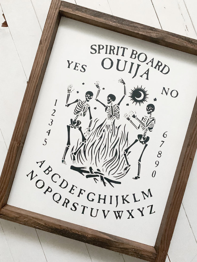 Spirit Board Ouija Wood Sign