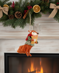Merry Fox Handmade Wool Ornament