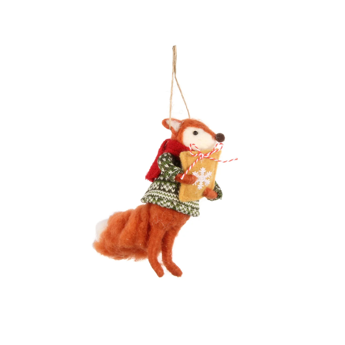 Merry Fox Handmade Wool Ornament