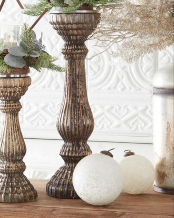 White Frosted Glass Ornament