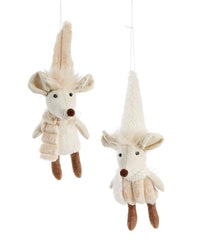 Beige Mouse Ornament