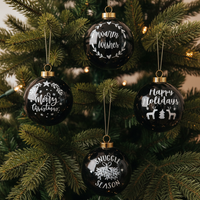 Black Ceramic Ball Ornament