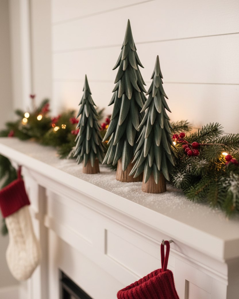 Wispy Winter Pine Resin Tree
