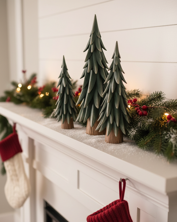 Wispy Winter Pine Resin Tree