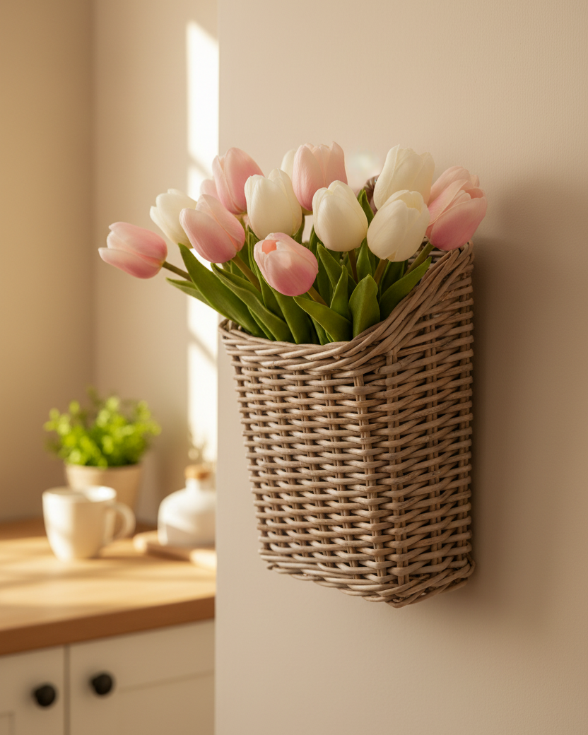 Wall Basket Kubu Rattan