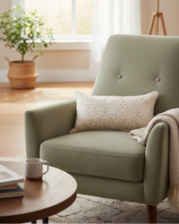 Embroidery and Lace Cotton Throw Pillow