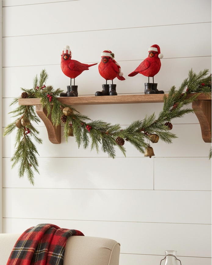 Cardinal With Boots and Toque