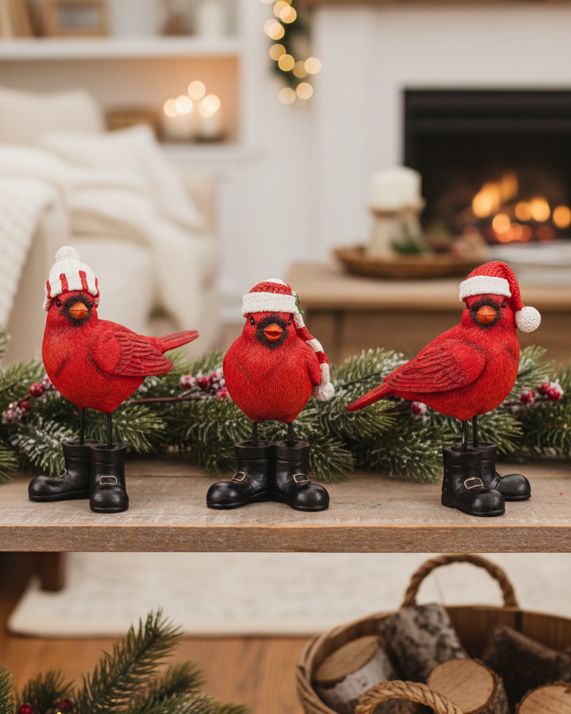 Cardinal With Boots and Toque