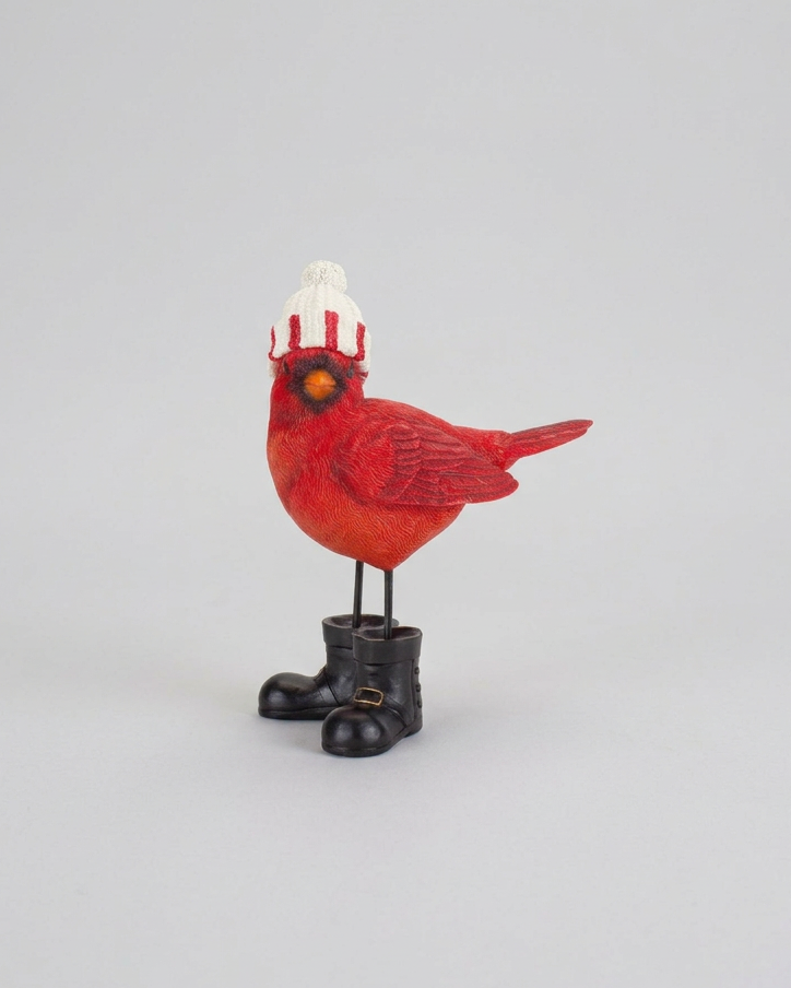 Cardinal With Boots and Toque