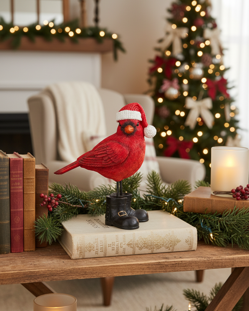 Cardinal With Boots and Toque