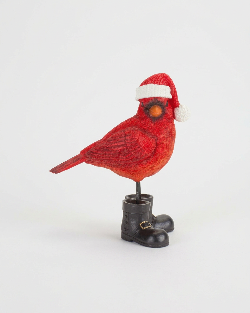 Cardinal With Boots and Toque