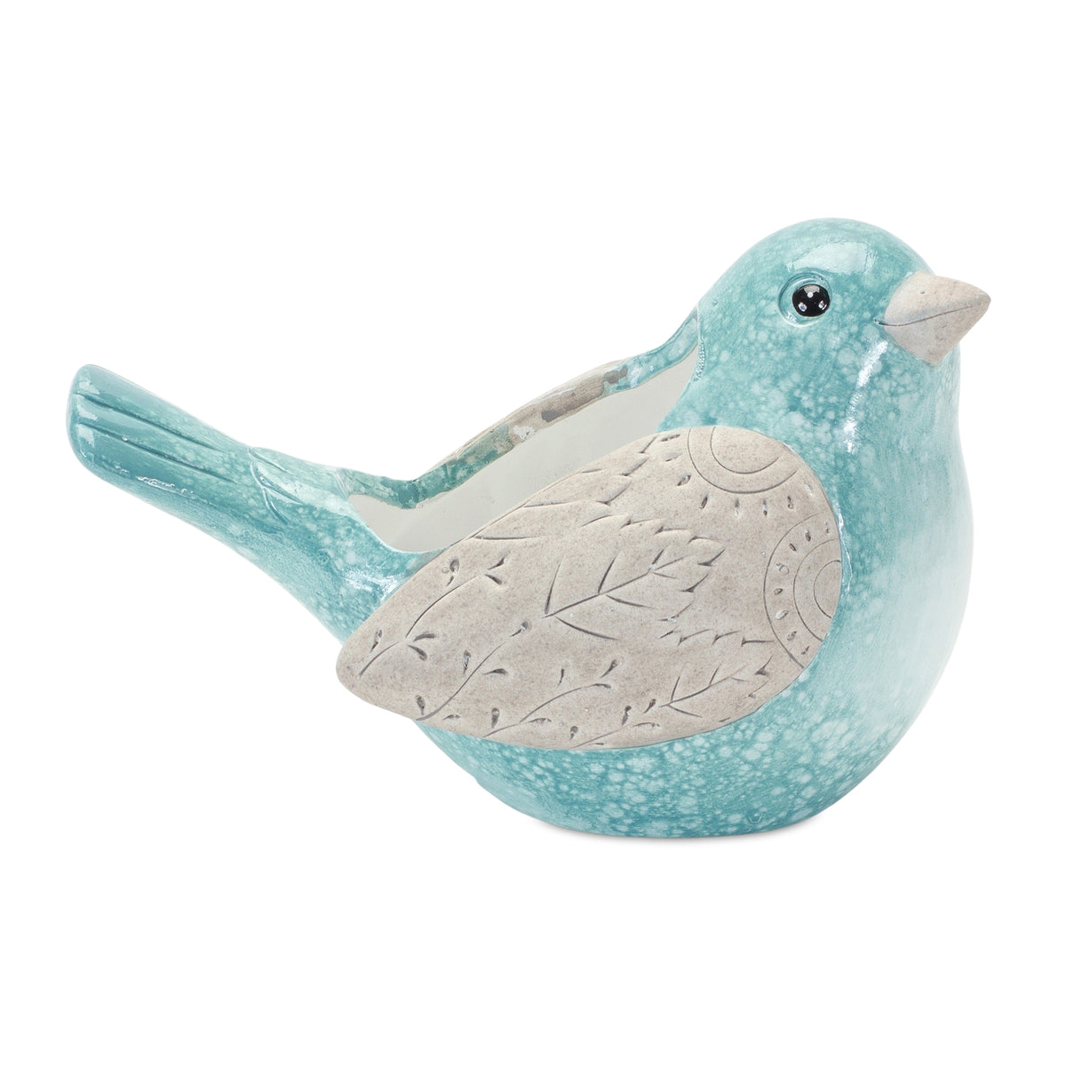 Blue Bird Terracotta Planter