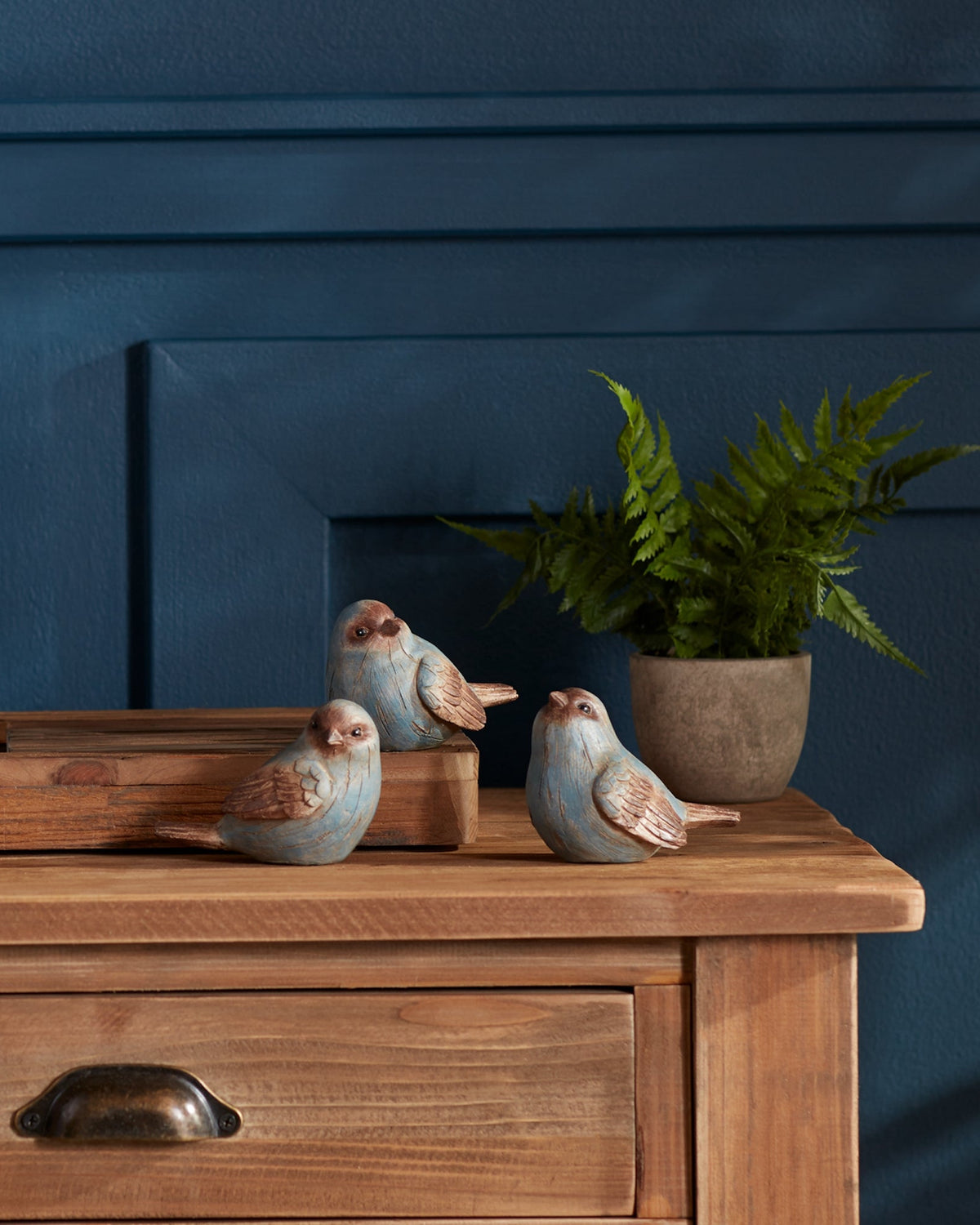 Resin Blue and Brown Bird