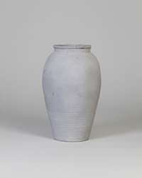 Greek White Terracotta Urn Vase