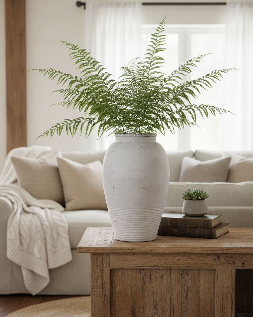 Greek White Terracotta Urn Vase