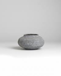 Greige Wash Terracotta Distressed Oval Vase