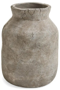 Greige Wash Terracotta Distressed Vase