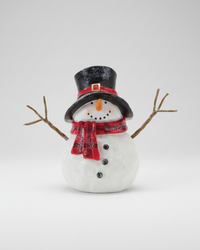 Red Plaid Scarf Snowman