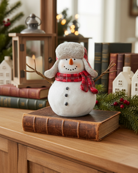 Red Plaid Scarf Snowman