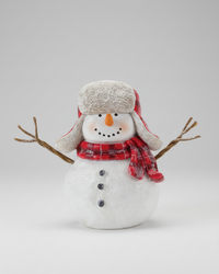 Red Plaid Scarf Snowman