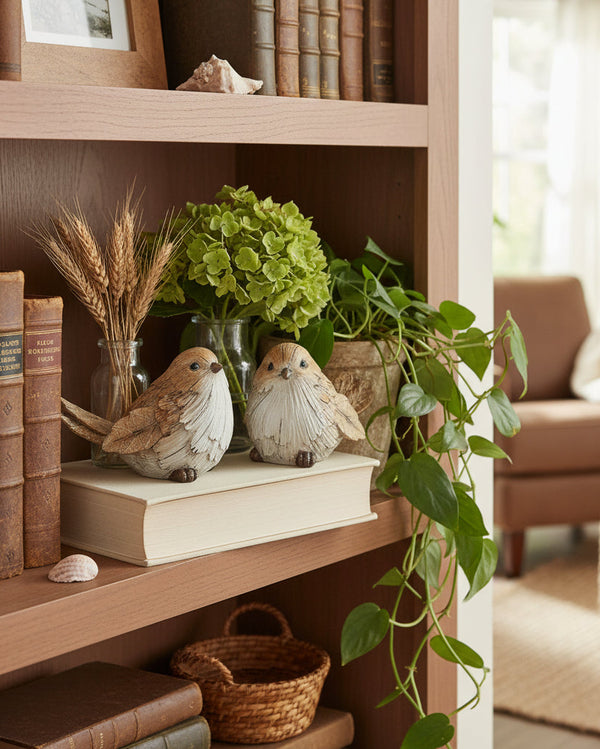 Brown Resin Textured Bird
