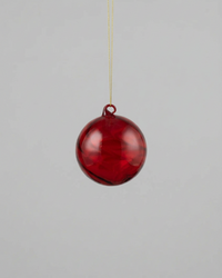 Red Swirl Glass Ornament