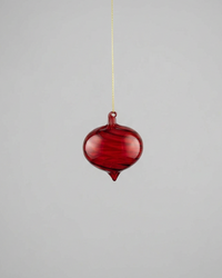 Red Swirl Glass Ornament