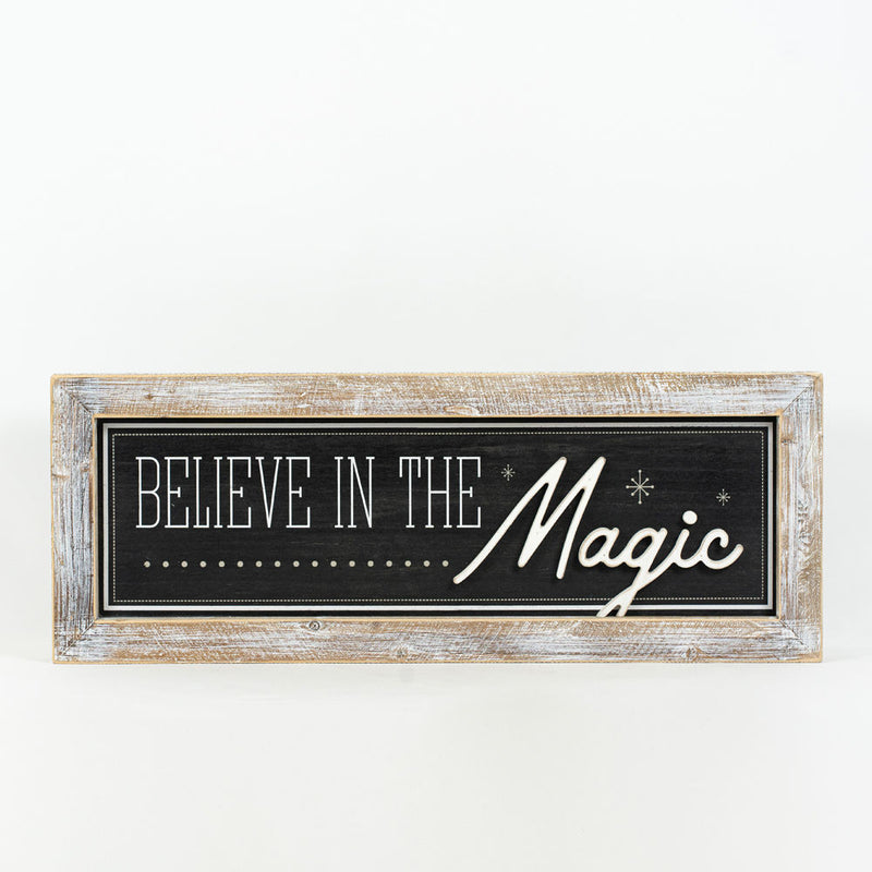 Reversible Magic and Happy Wood Sign
