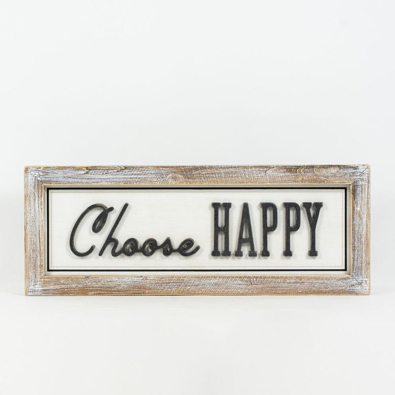 Reversible Magic and Happy Wood Sign