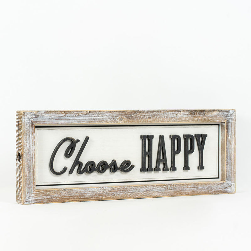 Reversible Magic and Happy Wood Sign