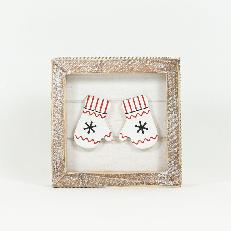 Reversible Mittens and Kindness Wood Sign